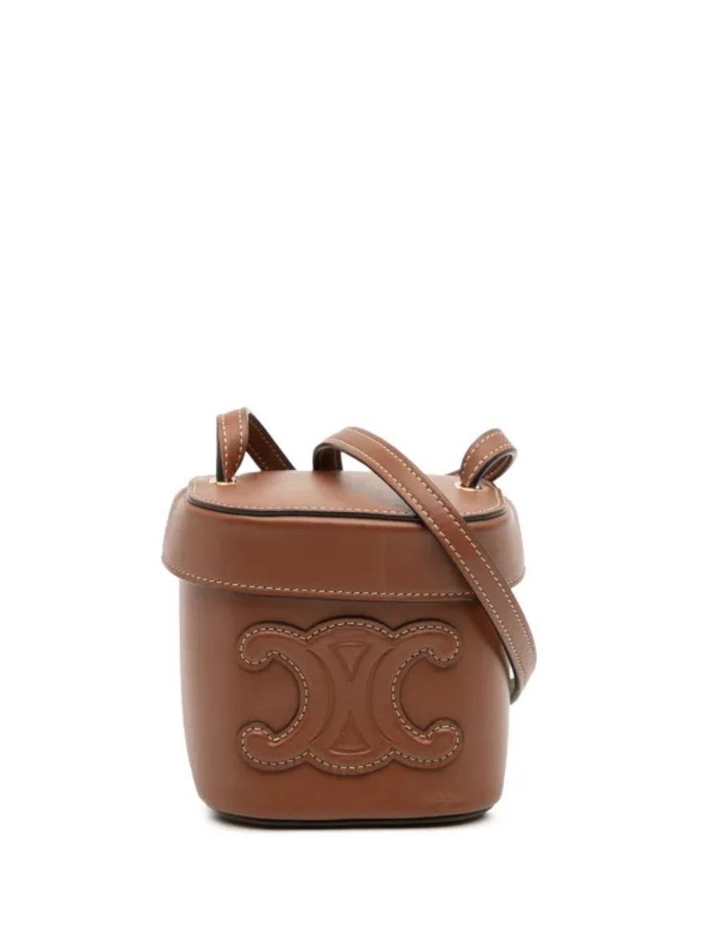 Celine Tan Leather Cuir Triomphe Crossbody Box Bag - Picture 10 of 10